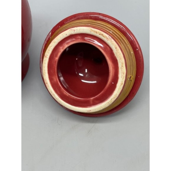 florasense Accents Florasense Candle Holder With Lid Been Red Glass 65 Used Wax On Side Used